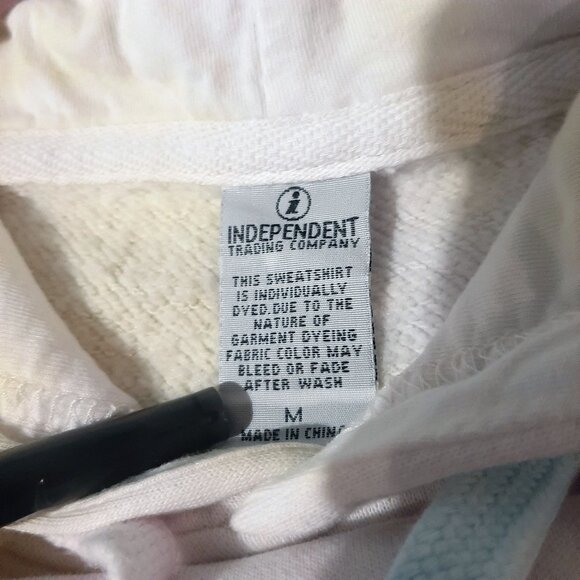 Tiktok Hoodie Women's Medium Pastel Tie-Dye Sweatshirt Independent Trading Co. - Picture 3 of 6